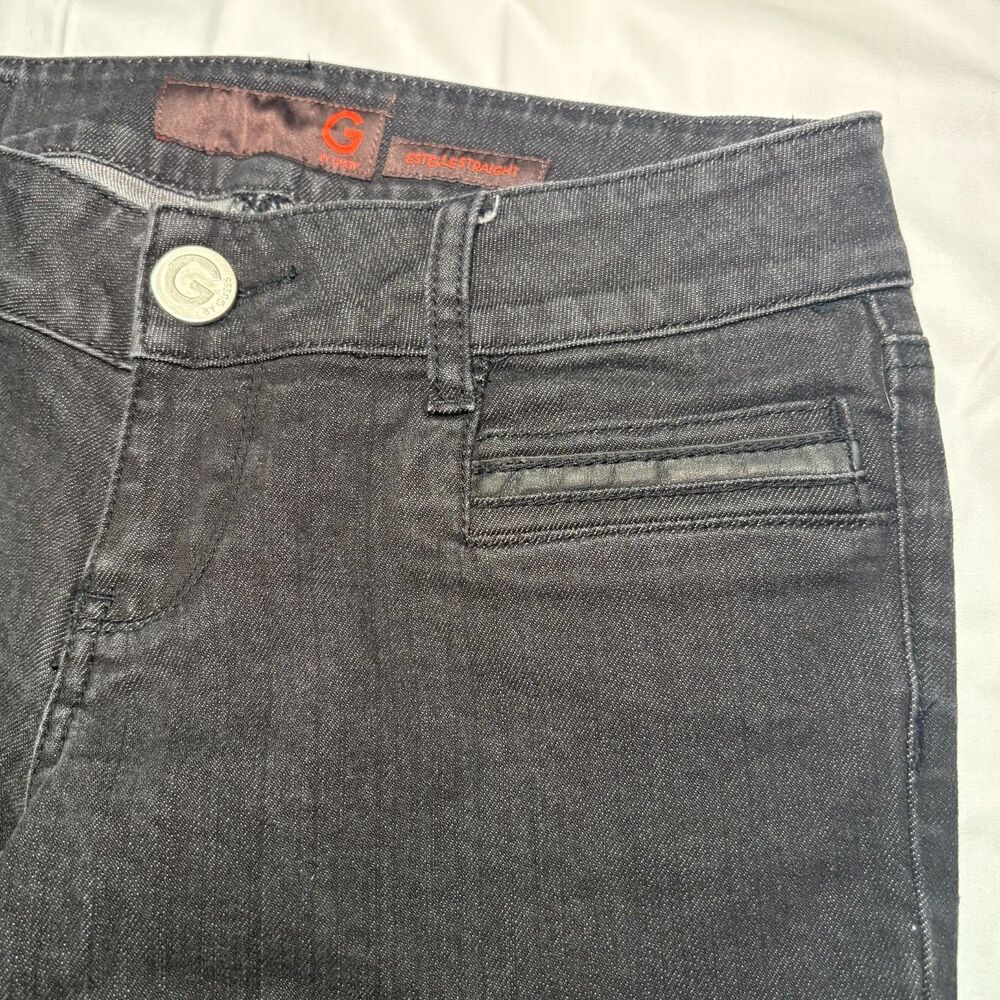 G by Guess (GBG) Low Rise Estelle Straight Black Denim - Size 28 EUC - Picture 4 of 12